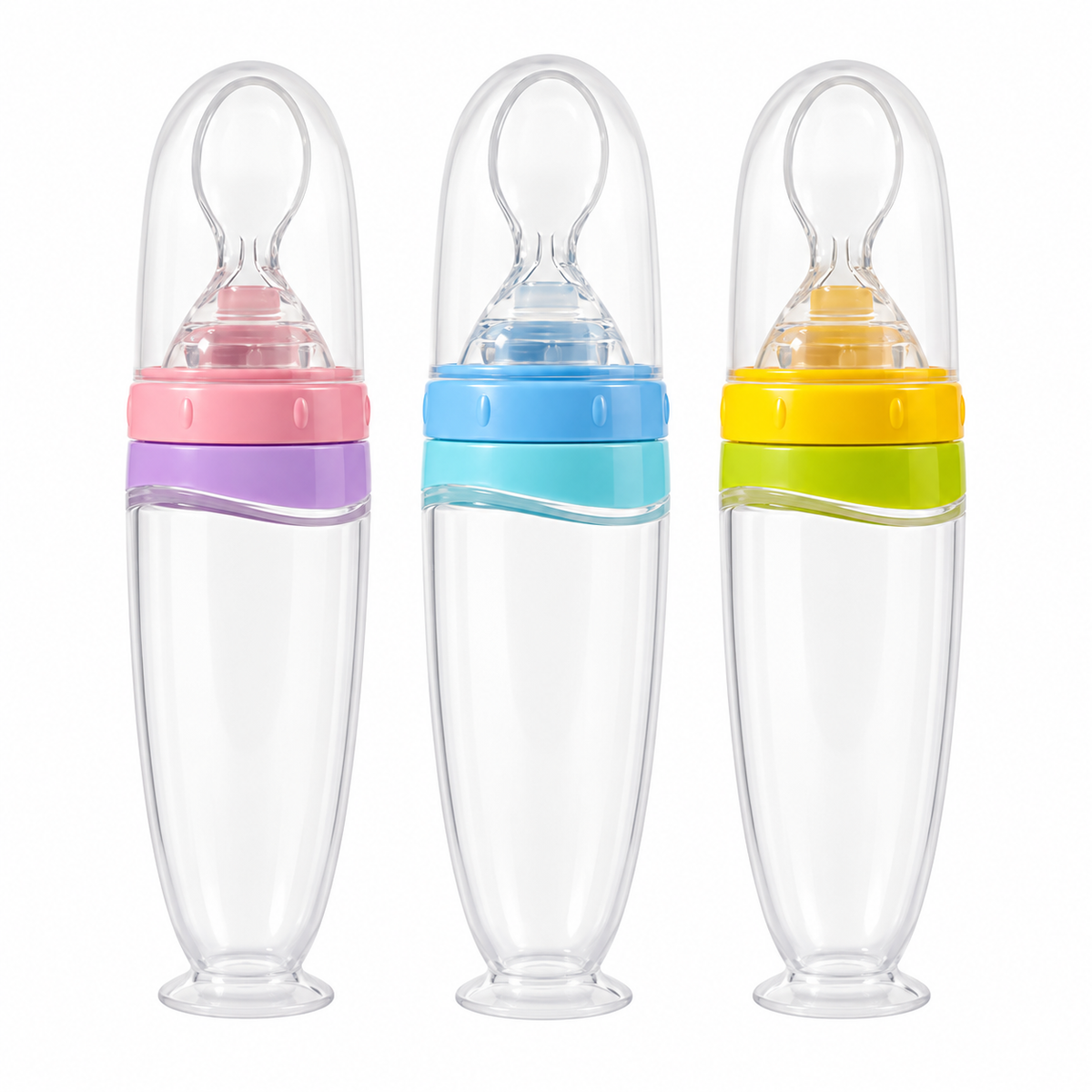 Pack 3 Biberon de papilla con cuchara